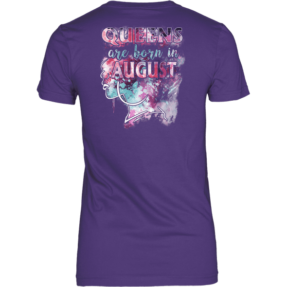 **Limited Edition** August Born Queen Back Print Shirt