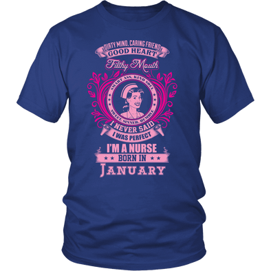 January Born Good Heart Nurse Shirt, Hoodie & Tank