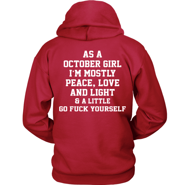 Limited Edition **October Girl Peace Love** Shirts & Hoodies