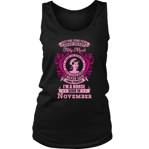 November Born Good Heart Nurse Shirt, Hoodie & Tank