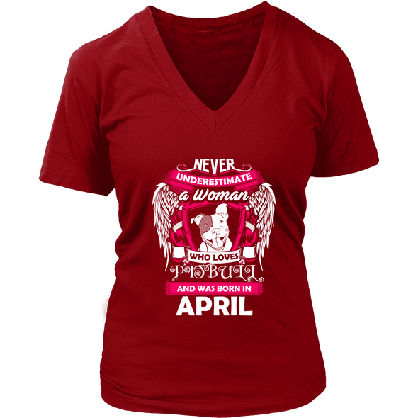 April Women Who Loves Pitbull Shirt, Hoodie & Tank