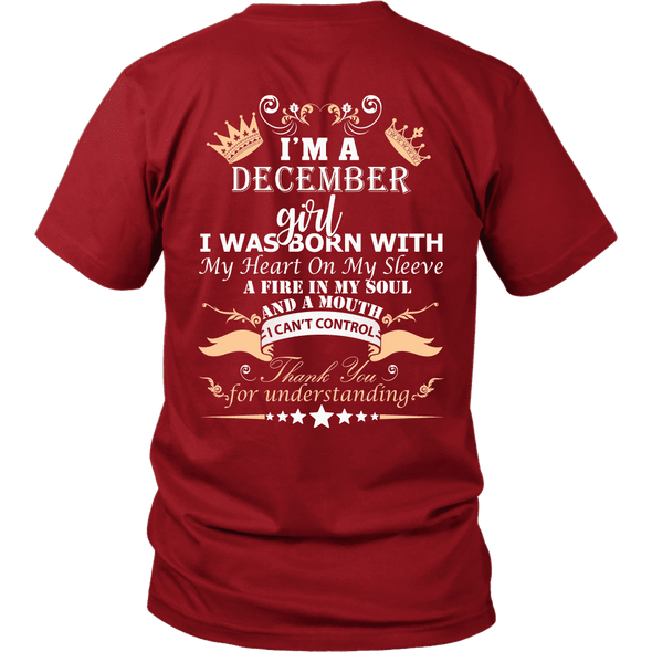 Save $10 Today (Offer Ends Soon) - December Born Girl Back Printed***Limited Edition*** Shirts