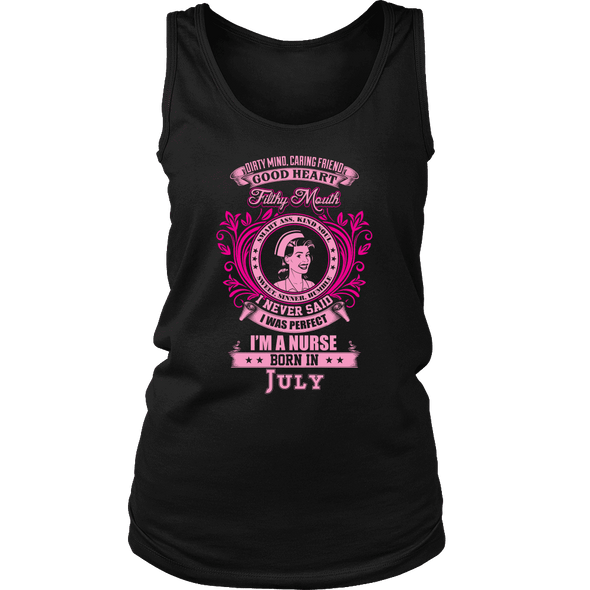 July Born Good Heart Nurse Shirt, Hoodie & Tank