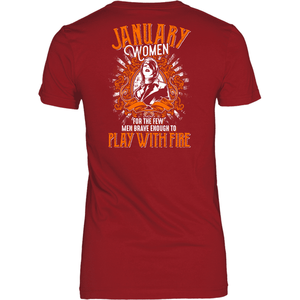 Limited Edition January Women Play With Fire Back Print Shirt