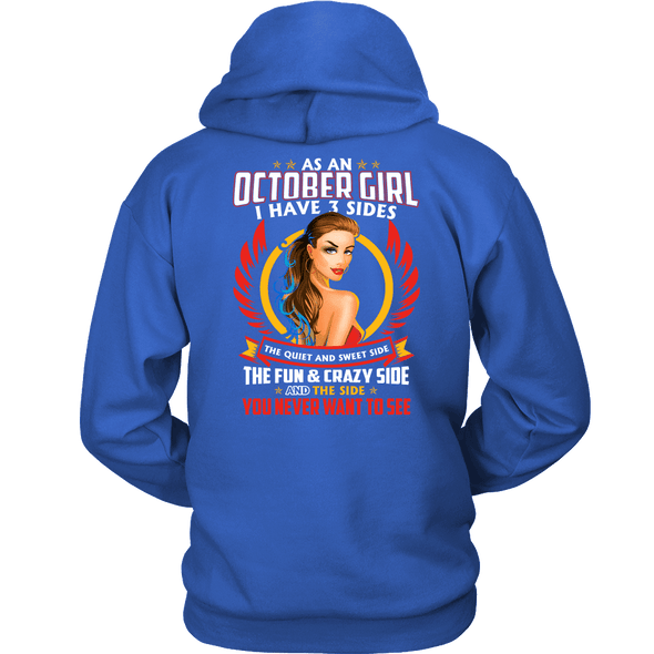 Limited Edition **October Girl 3 - Sided** Shirts & Hoodies