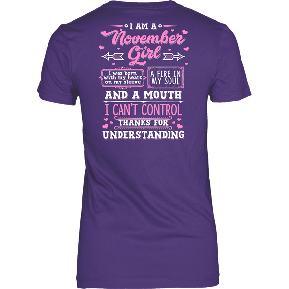 Limited Edition **November Girl With Heart On Sleeve*** Shirts & Hoodies