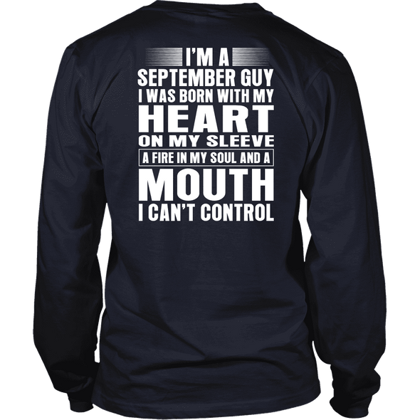 Limited Edition ***September Guy Heart On Sleeve Back Print*** Shirts