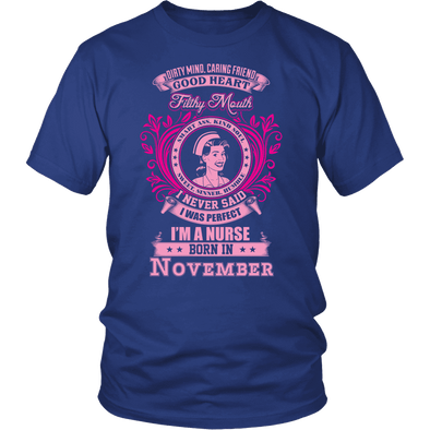 November Born Good Heart Nurse Shirt, Hoodie & Tank