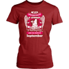 September Women Who Loves Pitbull Shirt, Hoodie & Tank