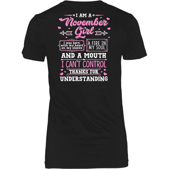 Limited Edition **November Girl With Heart On Sleeve*** Shirts & Hoodies