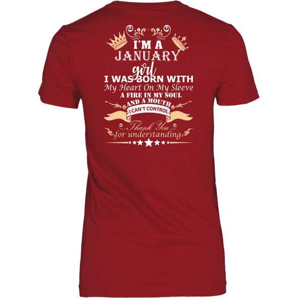Save $10 Today (Offer Ends Soon) - January Born Girl Back Printed***Limited Edition*** Shirts