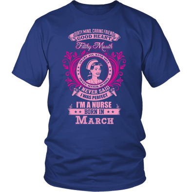 March Born Good Heart Nurse Shirt, Hoodie & Tank