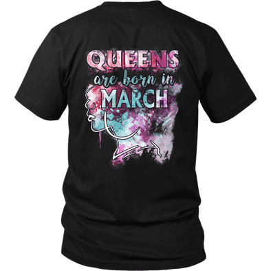 **Limited Edition** March Born Queens Back Print Shirt