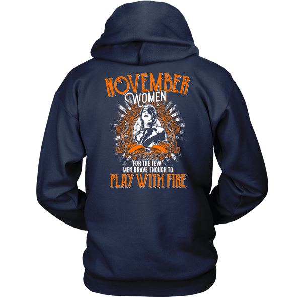 Limited Edition November Women Play With Fire Back Print Shirt