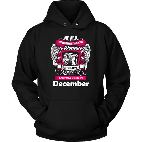 December Women Who Loves Camera Shirt, Hoodie & Tank