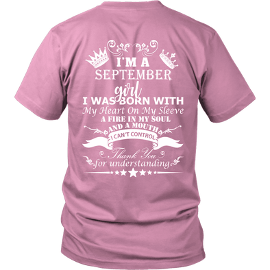 September Born Girl White Printed***Limited Edition*** Shirts