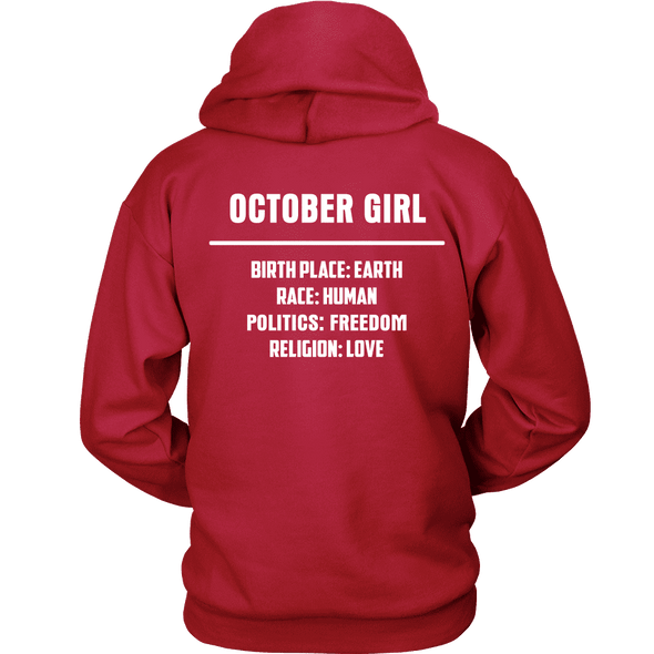Limited Edition **October Girl Birth Place** Shirts & Hoodies
