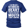 Limited Edition ***September Guy Heart On Sleeve Back Print*** Shirts