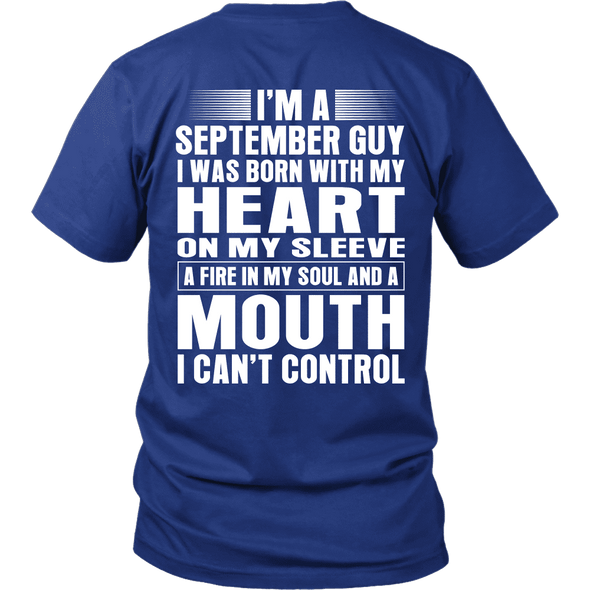 Limited Edition ***September Guy Heart On Sleeve Back Print*** Shirts