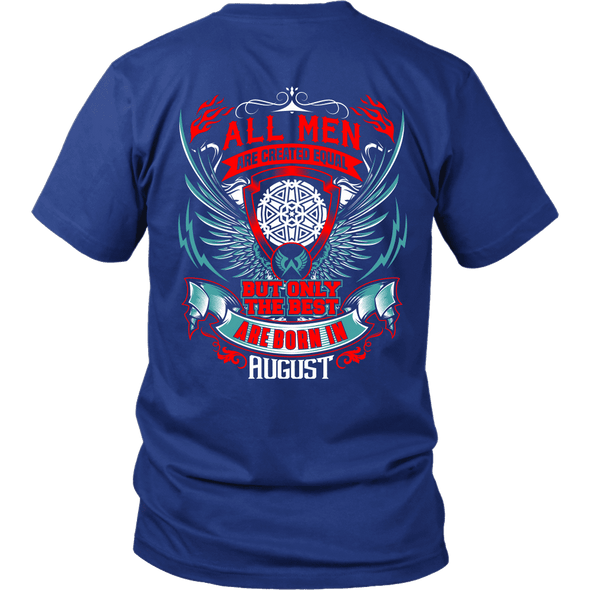 Best Men Are Born In August Back Print Shirt, Hoodie & Tank