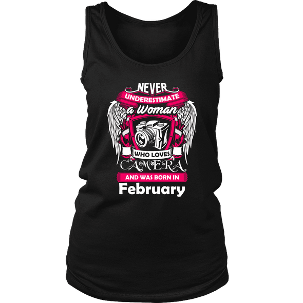 February Women Who Loves Camera Shirts, Hoodie & Tank