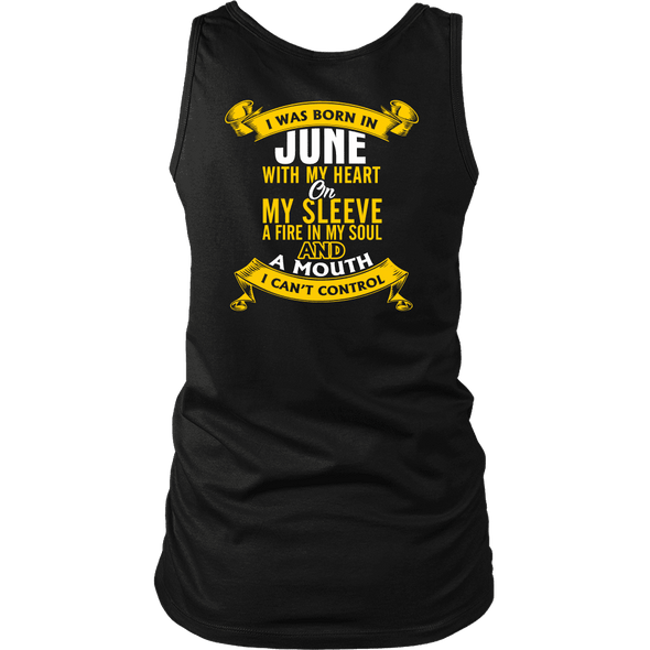 * Limited Edition Born In June With My Heart Back Print Shirt*