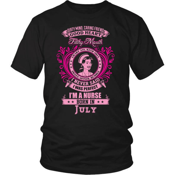 July Born Good Heart Nurse Shirt, Hoodie & Tank