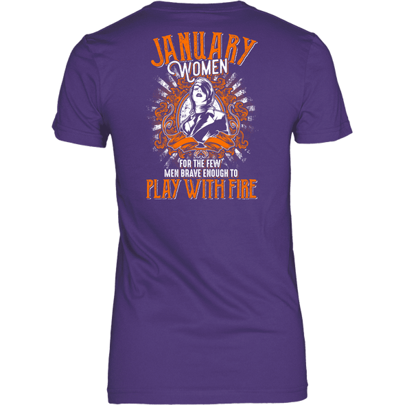 Limited Edition January Women Play With Fire Back Print Shirt