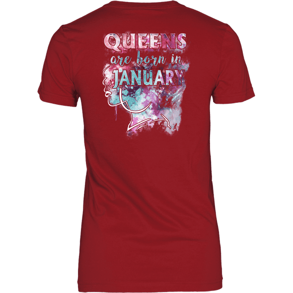 **Limited Edition** January Born Queens Back Print Shirt