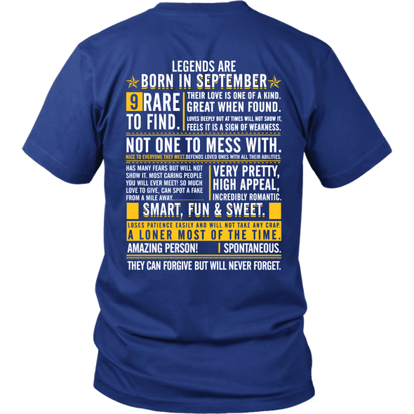 Legends Are Born In September ***Limited Edition Shirt***