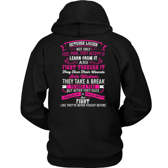 Limited Edition ***October Ladies*** Back Print Shirts & Hoodies