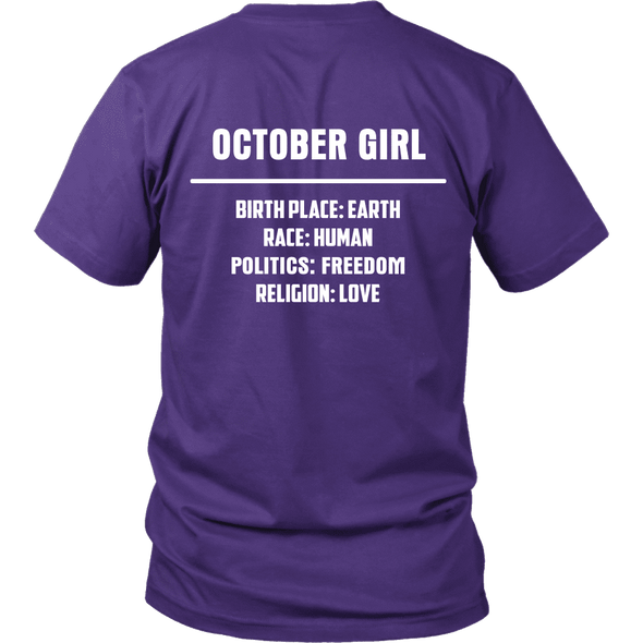 Limited Edition **October Girl Birth Place** Shirts & Hoodies