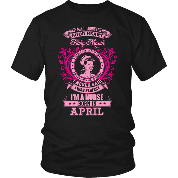April Born Good Heart Nurse Shirt, Hoodie & Tank