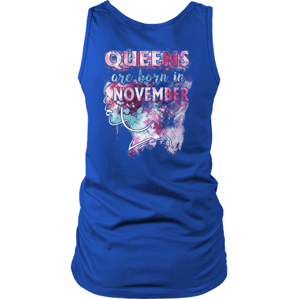 **Limited Edition** November  Born Queen Back Print Shirt
