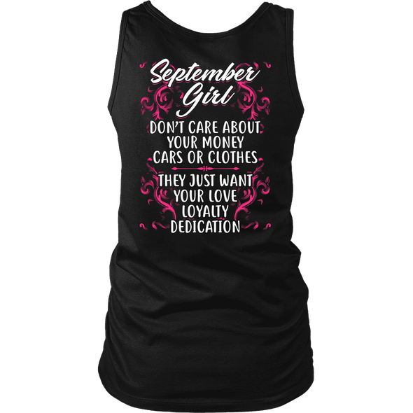 Limited Edition ***September Girl Don't Care About Money*** Shirts & Hoodies