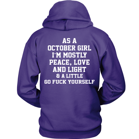 Limited Edition **October Girl Peace Love** Shirts & Hoodies