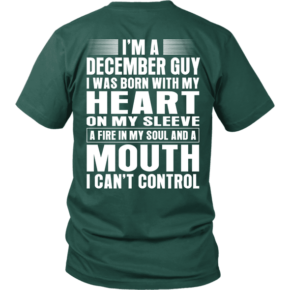 Limited Edition **December Guy Heart On Sleeve Back Print*** Shirts & Hoodies