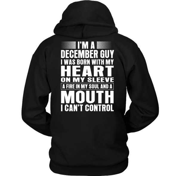 Limited Edition **December Guy Heart On Sleeve Back Print*** Shirts & Hoodies