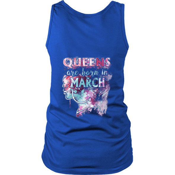 **Limited Edition** March Born Queens Back Print Shirt