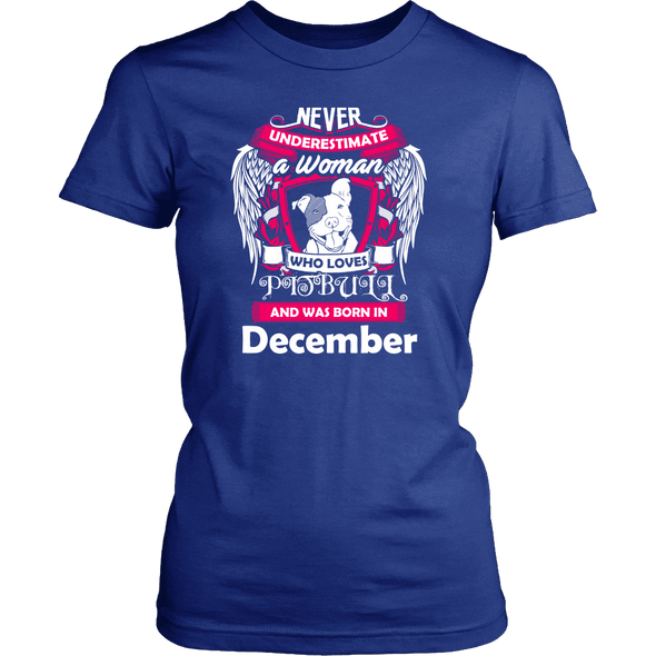 December Women Who Loves Pitbull Shirt, Hoodie & Tank