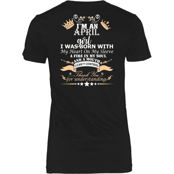April Born Girl Back Printed ***Limited Edition*** Shirts