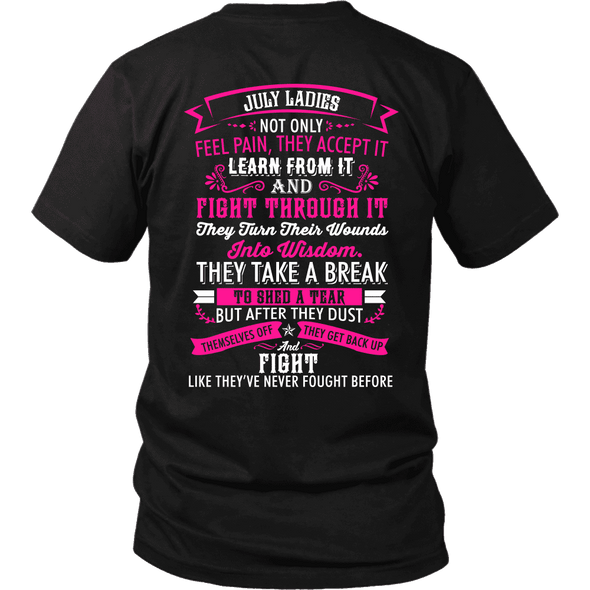 Limited Edition ***July Ladies*** Back Print Shirts & Hoodies