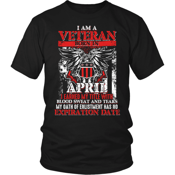 Veteran Born In April Limited Edition Shirt, Hoodie & Tank