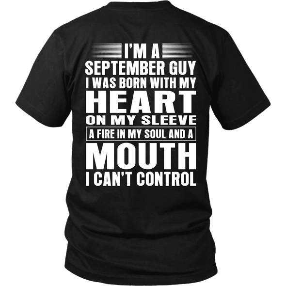 Limited Edition ***September Guy Heart On Sleeve Back Print*** Shirts