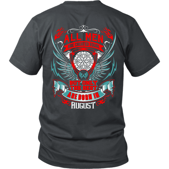 Best Men Are Born In August Back Print Shirt, Hoodie & Tank