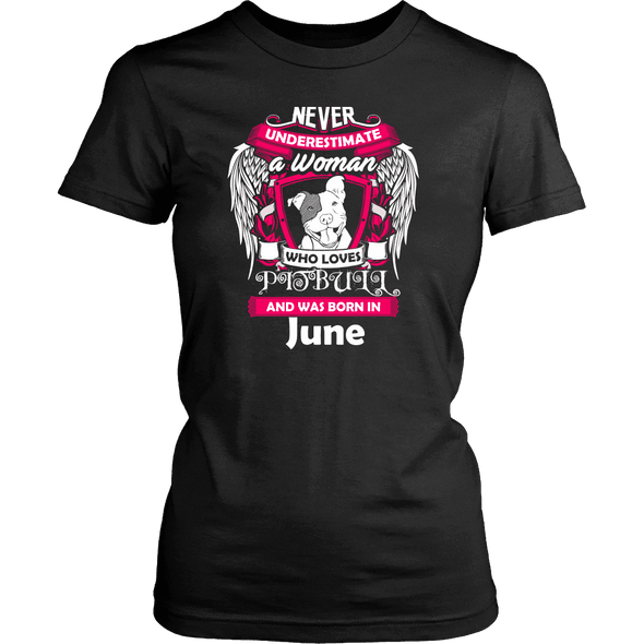 June Women Who Loves Pitbull Shirt, Hoodie & Tank