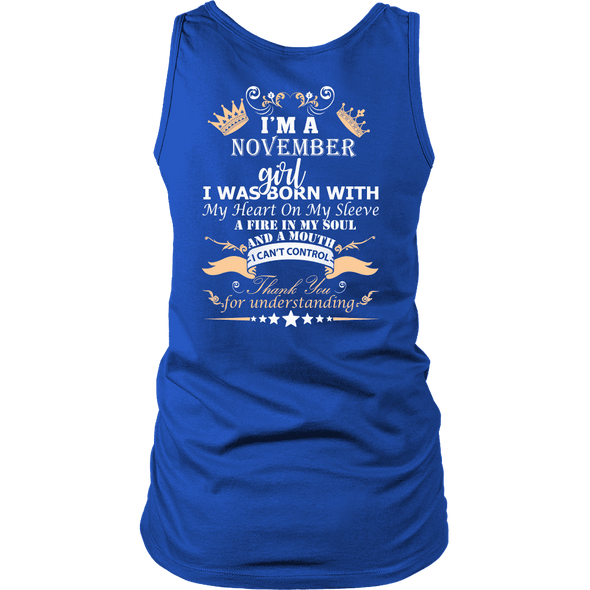 Save $10 Today (Offer Ends Soon) - November Born Girl Back Printed***Limited Edition*** Shirts