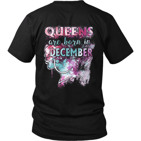 **Limited Edition** December Born Queens Back Print Shirt