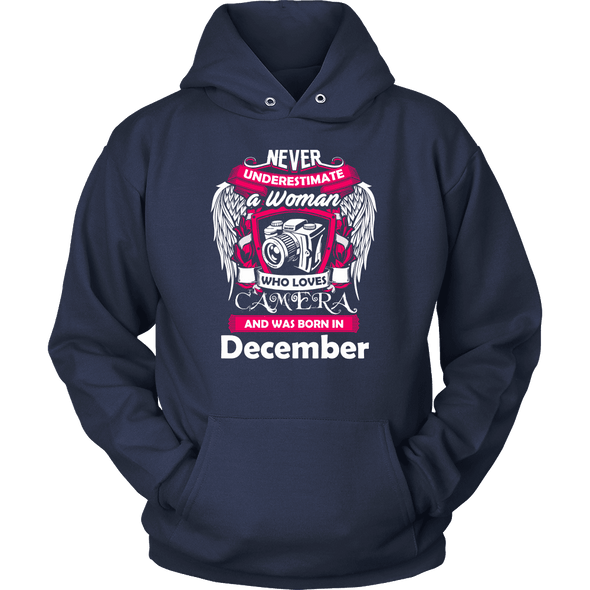December Women Who Loves Camera Shirt, Hoodie & Tank
