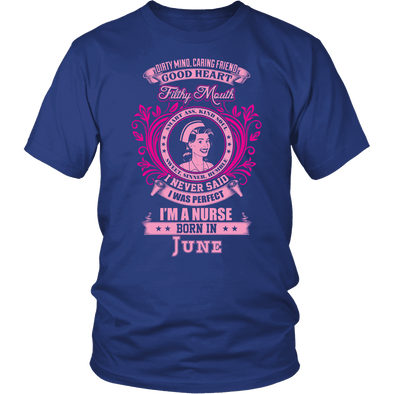 June Born Good Heart Nurse Shirt, Hoodie & Tank